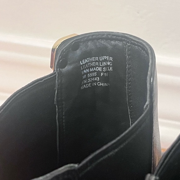 Tory Burch Nicola Heeled Moto Ankle Boot Black Leather Size 7 (Appear NEW) - Picture 4 of 9